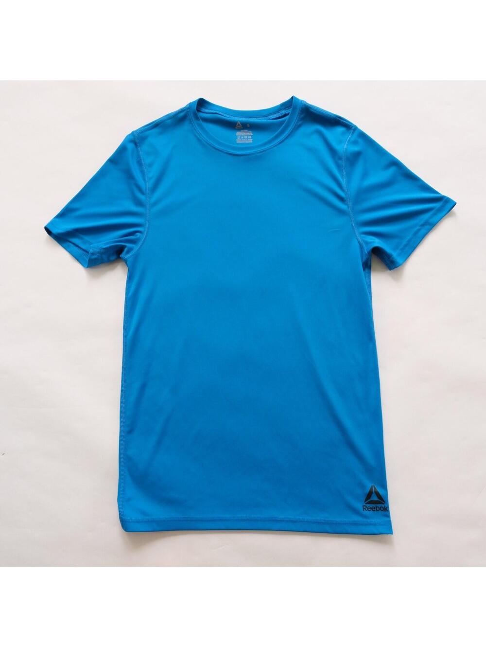 Reebok Men's Active Short Sleeve Performance Training T-Shirt Size Small Blue